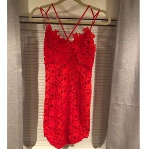 Red Lace Hello Molly Dress